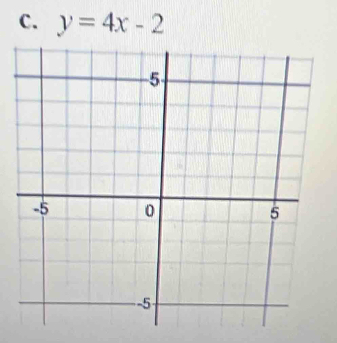 y=4x-2