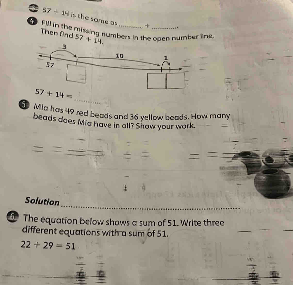 Solved: 57+14 is the same as + . 4 Fill in the missing numbers in the ...