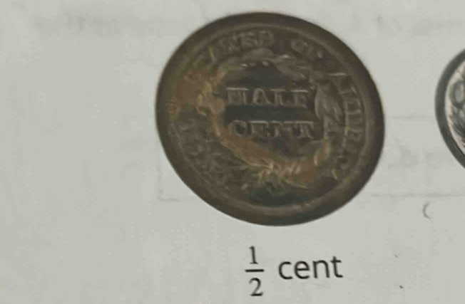  1/2  cent