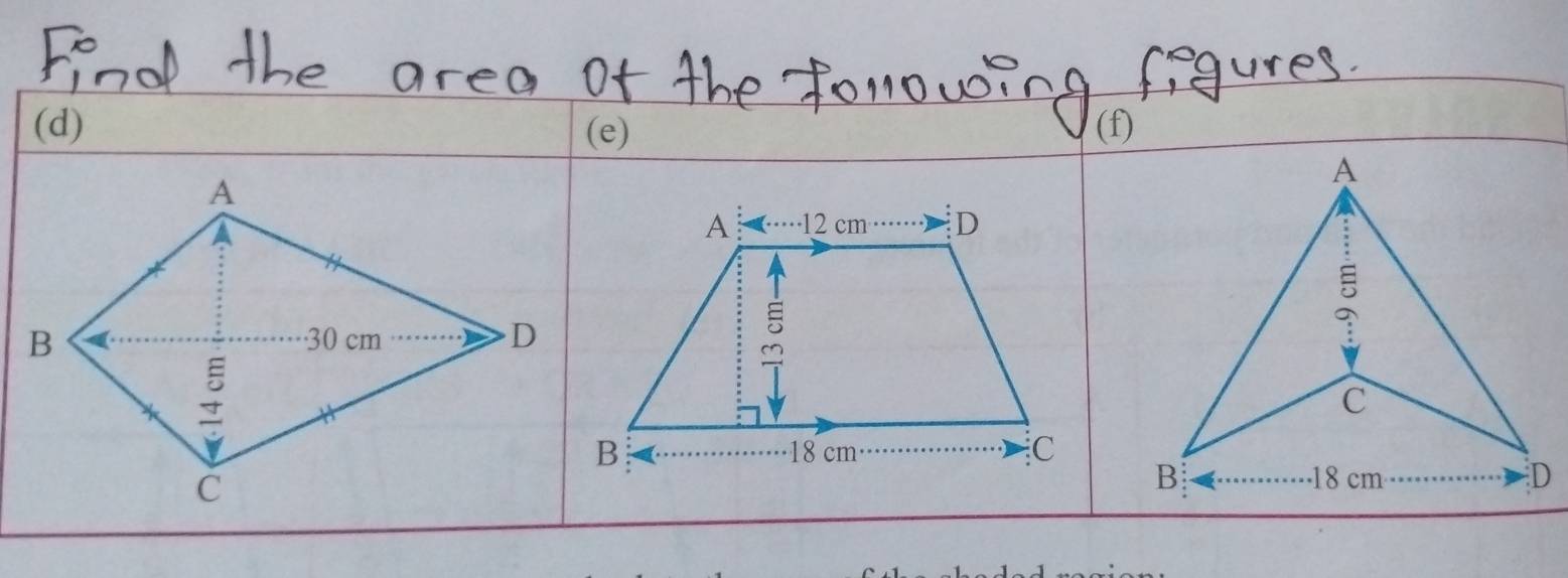 A 
C
18 cm
B 
D