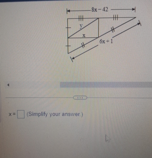 x=□ (Simplify your answer.)