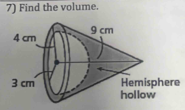 Find the volume. 
phere