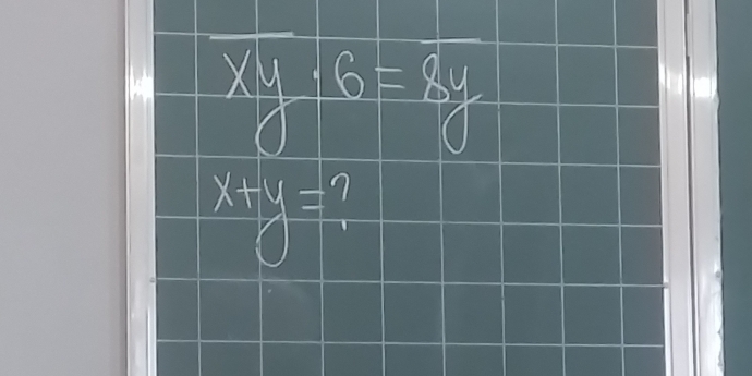 xy+6=8y
x+y=