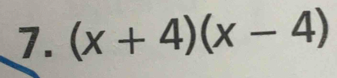 (x+4)(x-4)