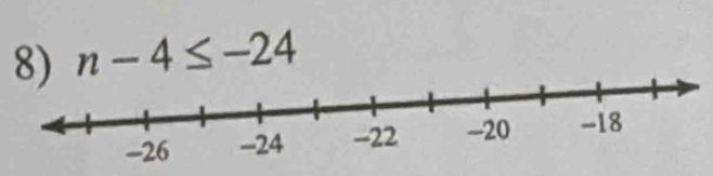 n-4≤ -24