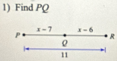 Find PQ
R