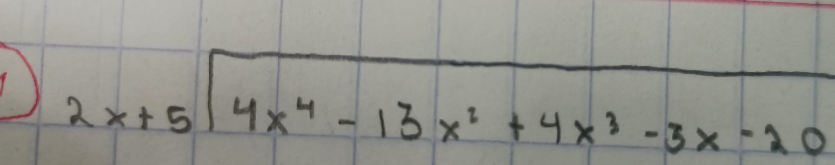 2x+5sqrt(4x^4-13x^2+4x^3-3x-20)