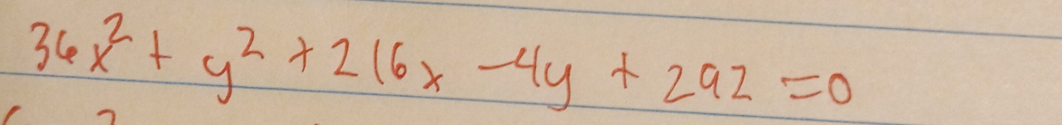 36x^2+y^2+216x-4y+292=0