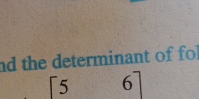 nd the determinant of fol
[56]