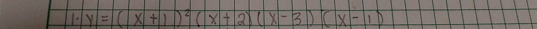 y=(x+1)^2(x+2)(x-3)(x-1)