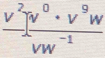 frac V^2]w^0· v^9wWW^^-1(VW)^(-1)