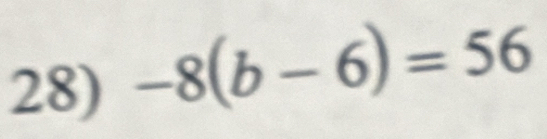 -8(b-6)=56