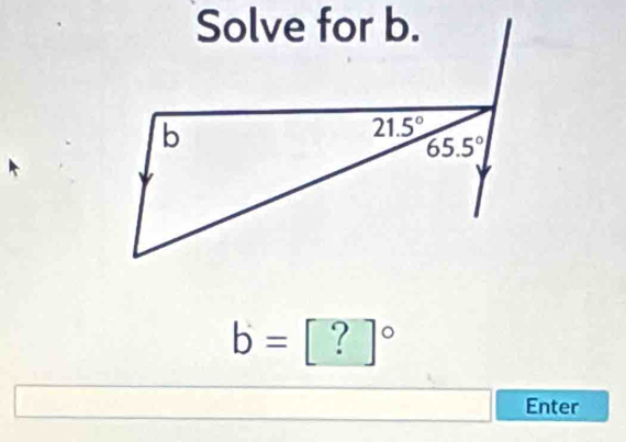 b=[?]^circ 
Enter