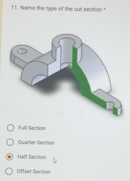 Selesai:Name the type of the cut section * Full Section Quarter Section ...