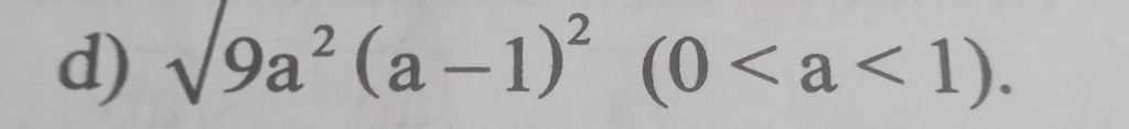 sqrt(9a^2(a-1)^2)(0.