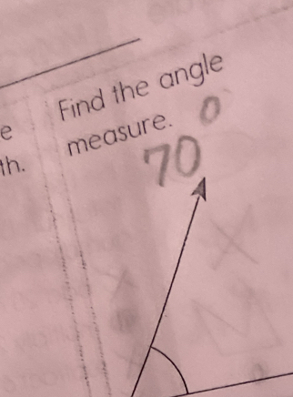 Find the angle 
e 
measure. 
th.