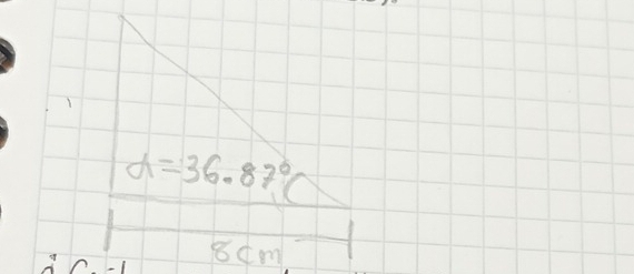 alpha =36.87°
8cm