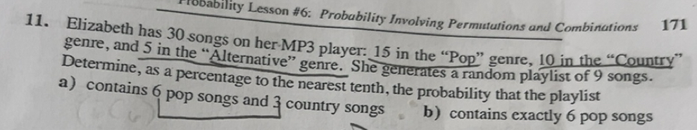 Solved: Probability Lesson #6: Probubility Involving Permutations and ...