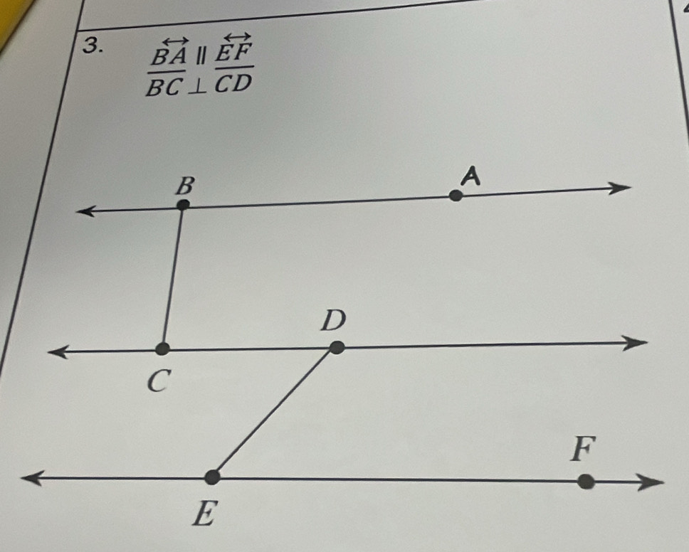 beginarrayr rightarrow  BAparallel ||vector beginarrayr rightarrow EF CDendarray 