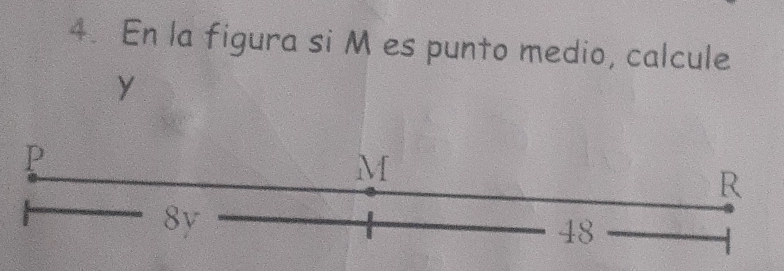 En la figura si M es punto medio, calcule
y