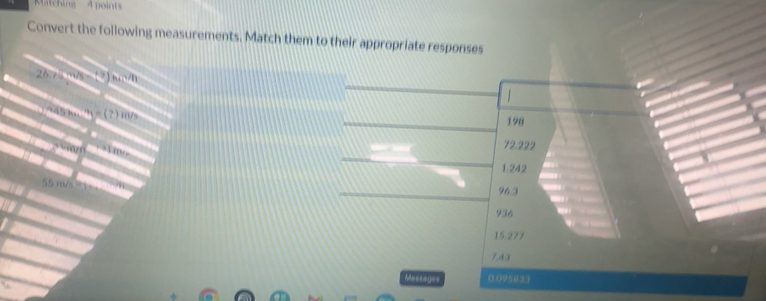 Solved: Matching 4 points Convert the following measurements, Match ...