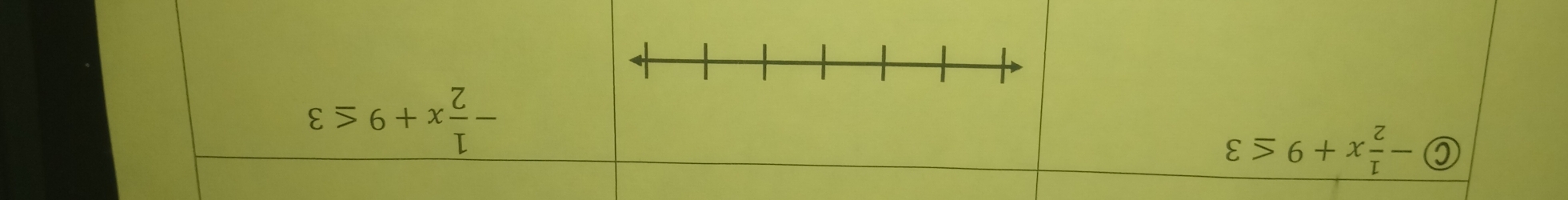 - 1/2 x+9≤ 3
- 1/2 x+9≤ 3