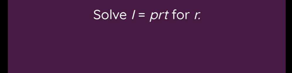 Solve I= )/^-1 for r.