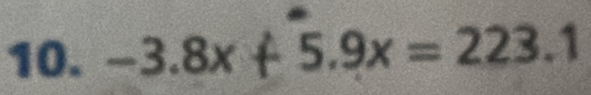 -3.8xf 5.9x=223.1