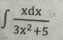 ∈t  xdx/3x^2+5 