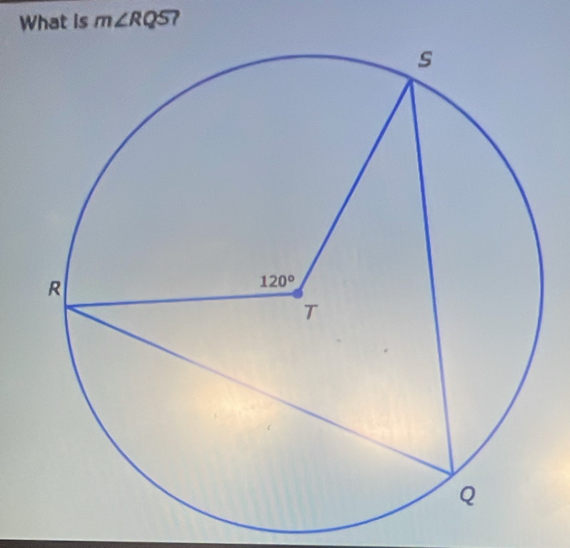 What is m∠ RQS 7