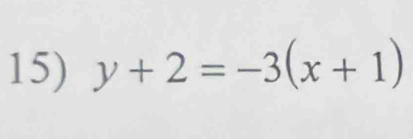 y+2=-3(x+1)