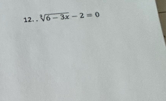 sqrt[2](6-3x)-2=0