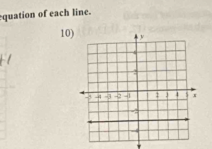 equation of each line. 
10)