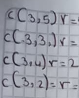 c(3,5)r=
C (-3,3)r=
C (3,4)r=2
C (3,2)=r=