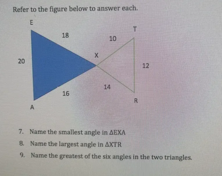Solved: Refer to the figure below to answer each. 7. Name the smallest ...