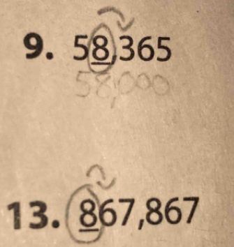 58, 36 1
13. 8 67, 867