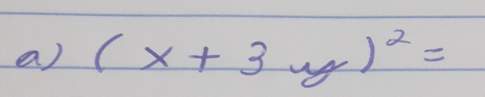 (x+3 y)^2=