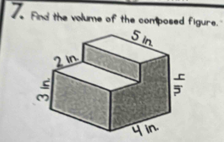 Find the volume of the composed figure.