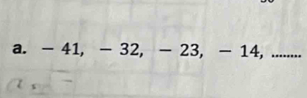 - 41, - 32, - 23, - 14, .........