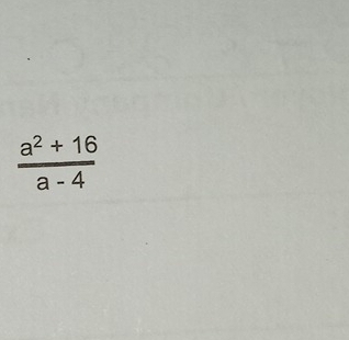  (a^2+16)/a-4 