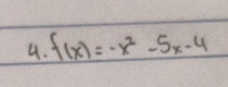 f(x)=-x^2-5x-4