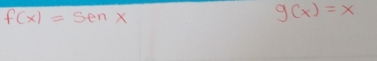 f(x)=sen x
g(x)=x