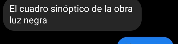 El cuadro sinóptico de la obra 
luz negra