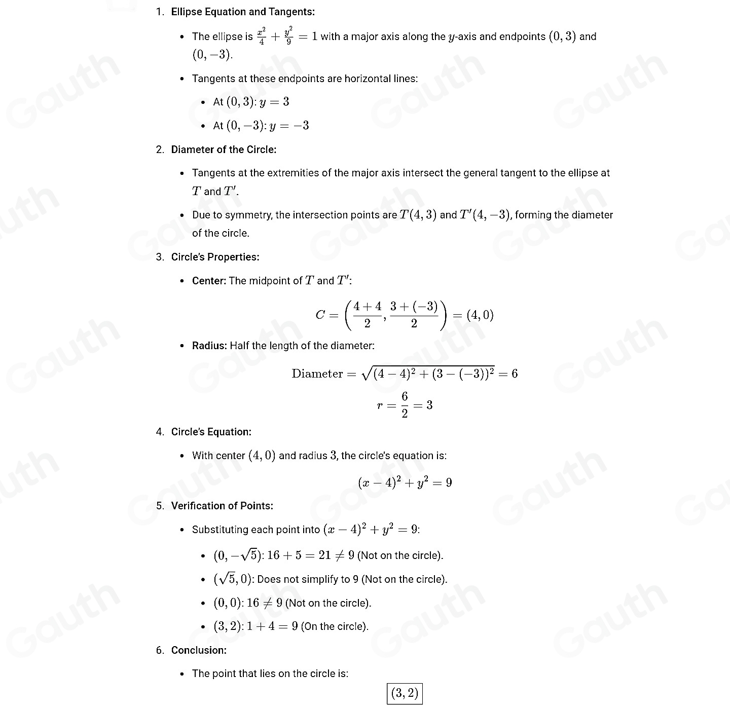 Solved: A tangent to the ellipse 4x^2+9y^2-36 is cut by the tangent at ...