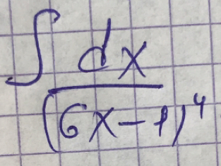 ∈t frac dx(6x-1)^4