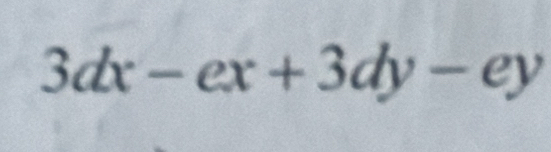 3dx-ex+3dy-ey