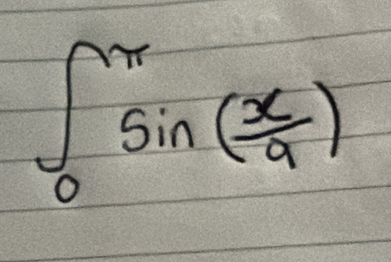 ∈t _0^((π)sin (frac x)9)