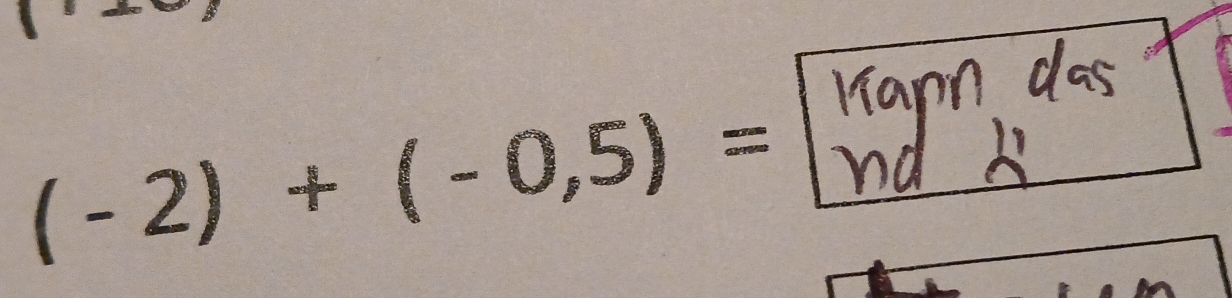 (-2)+(-0,5)=