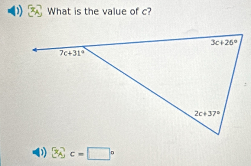 What is the value of c?
□°C=□°