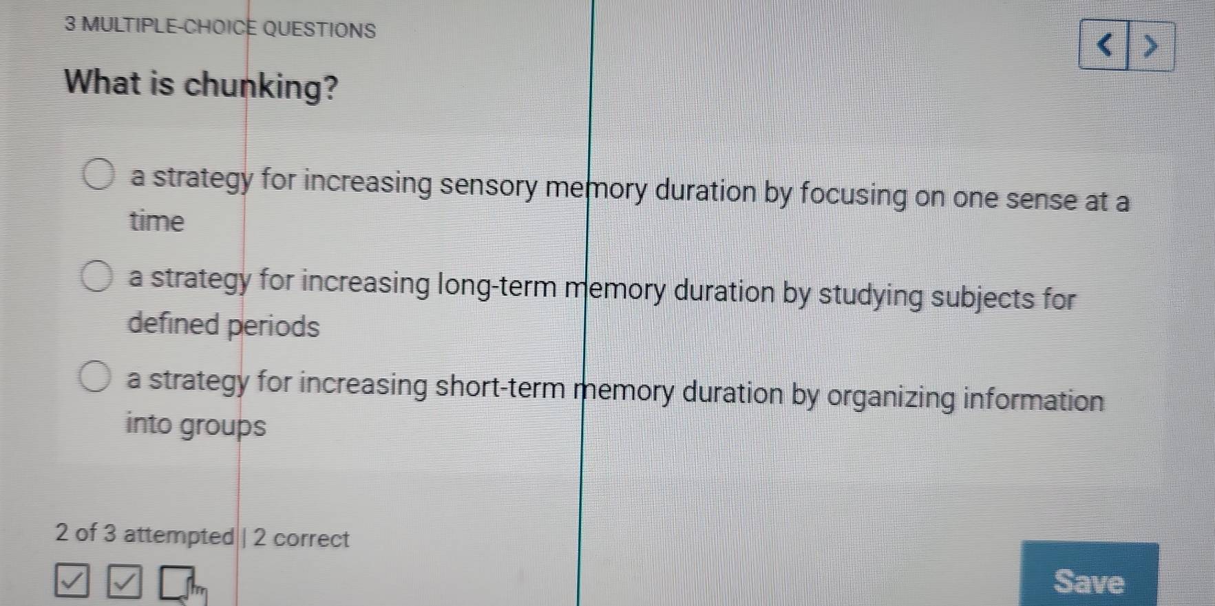 MULTIPLE-CHOICE QUESTIONS 
Save